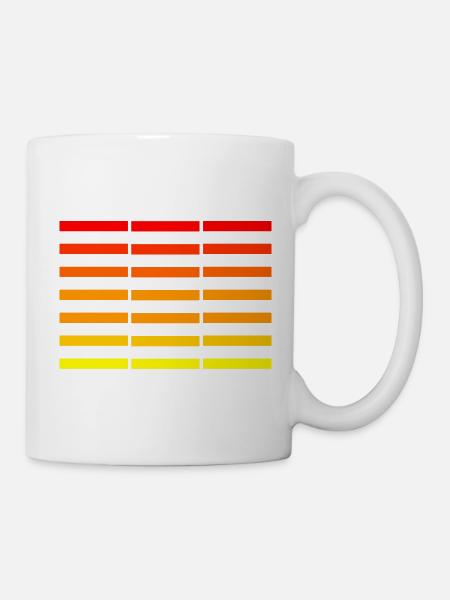 red-yellow bars - Mug - white