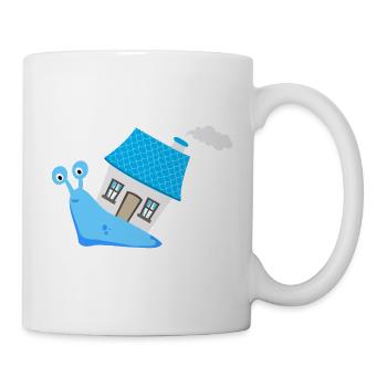 HausTier (Blue-Slug-Edition) - Tasse - Weiß - Rechts