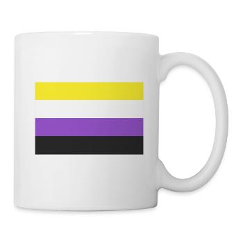 Non-binary Flagge - Tasse - Weiß - Rechts