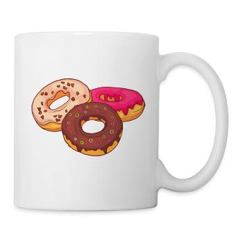 Donuts Confiserie Cookie Törtchen Kuchen Torten - Tasse - Weiß - Rechts