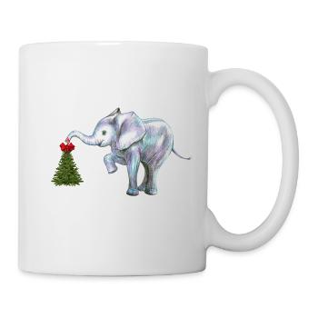 Christmas, elephant lucky charm - Mug - white - Right