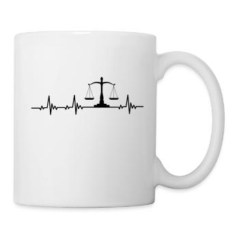 Cool Lawyer Justice T-Shirt - Mug - white - Right