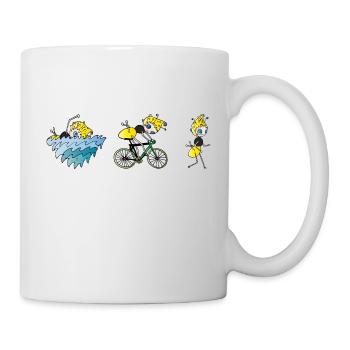 Triathlon Biene - Tasse - Weiß - Rechts