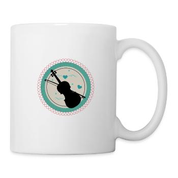 Geige - Tasse - Weiß - Rechts