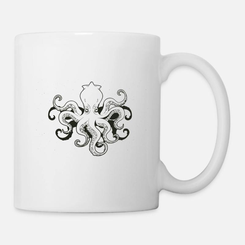 Comic Krake - Tasse - Weiß