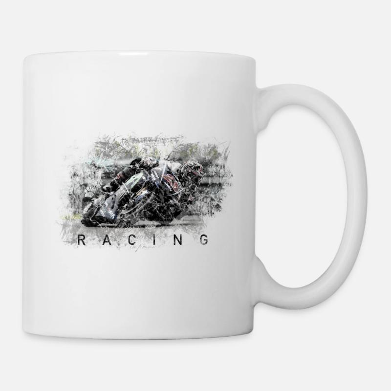 Moto GP - Motorrad Racing - Tasse - Weiß