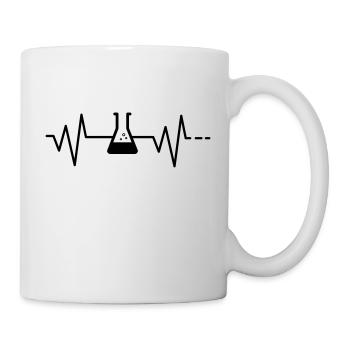 Battement de coeur Chimie / Physique / Tube à essai / Science - Mug blanc - blanc - Droite