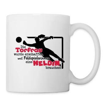 Goalkeeper - heroine of the football field - Mug - white - Right