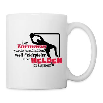 Tormann - Held des Fußballplatzes - Tasse - Weiß - Rechts