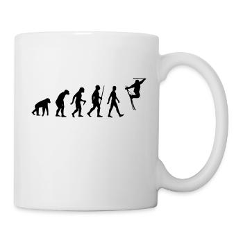 Evolution - Ski Freestyle, Wintersport, Schnee - Tasse - Weiß - Rechts