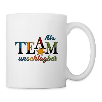 Als Team unschlagbar - Tasse - Weiß - Rechts
