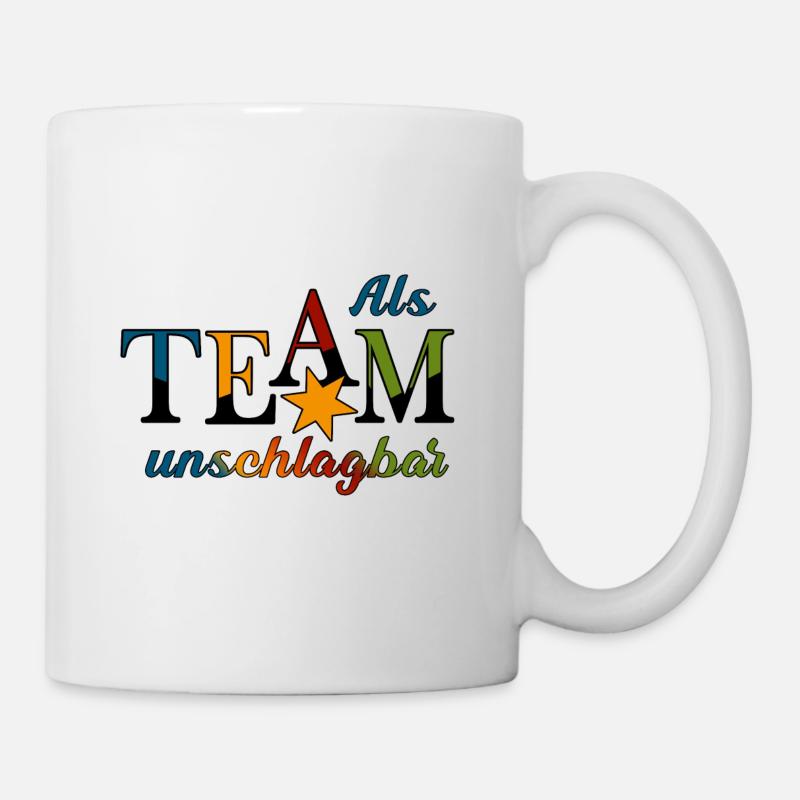Als Team unschlagbar - Tasse - Weiß