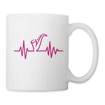 Saxophon - Tasse - Weiß - Rechts