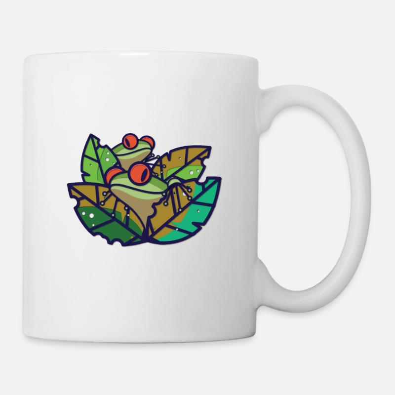 Grenouille - grenouilles dans l'étang - Mug blanc - blanc