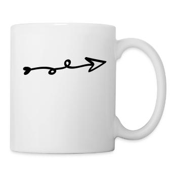 Love dart - heart, arrow, love, cupid, in love - Mug - white - Right