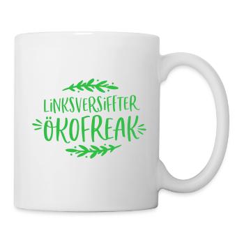 Linksversiffter Ökofreak grün Klimawandel Geschenk - Tasse - Weiß - Rechts