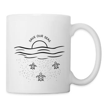 Rettet das Meer - Tasse - Weiß - Rechts