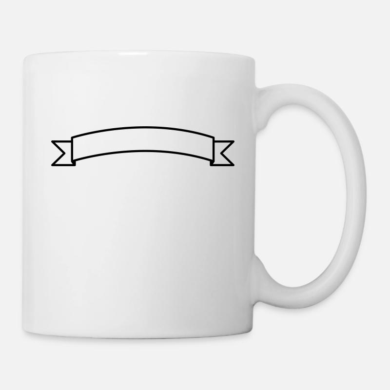 Banner Label Vorlage für Designer - Tasse - Weiß
