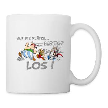 Asterix Obelix Auf die Plätze... Fertig? Los! - Mug blanc - blanc - Droite