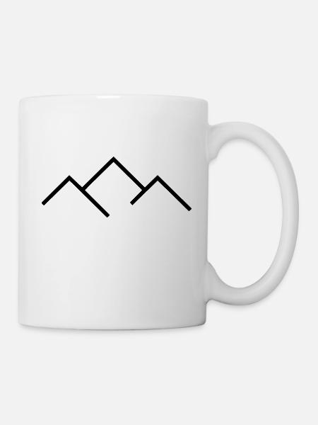 Bergkette - Tasse - Weiß