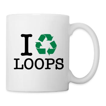 Ich bereite Schleifen auf - Tasse - Weiß - Rechts