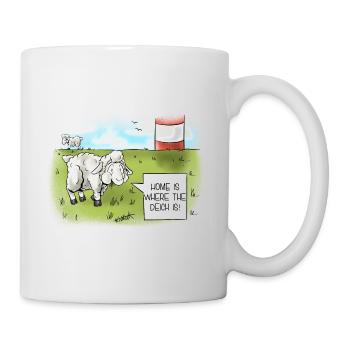 Deichschaf - Tasse - Weiß - Rechts