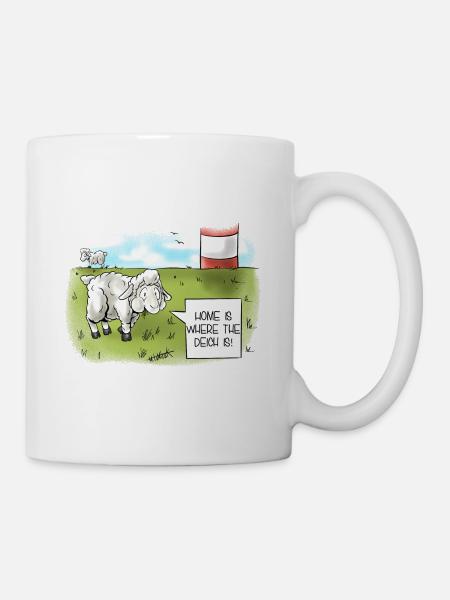 Deichschaf - Tasse - Weiß