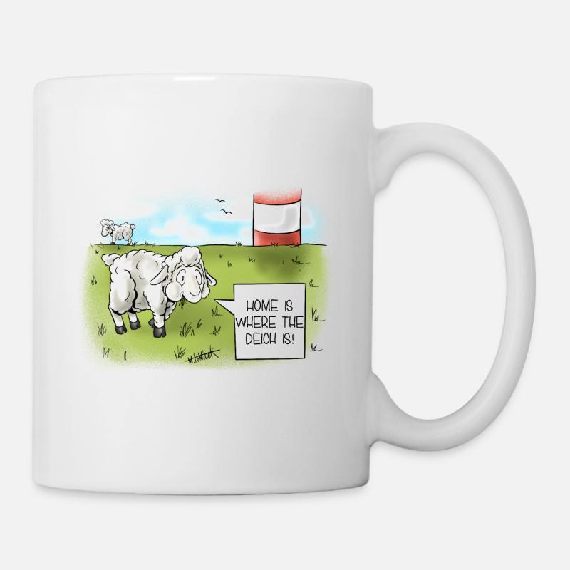 Deichschaf - Tasse - Weiß