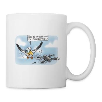 Komischer Vogel - Tasse - Weiß - Rechts