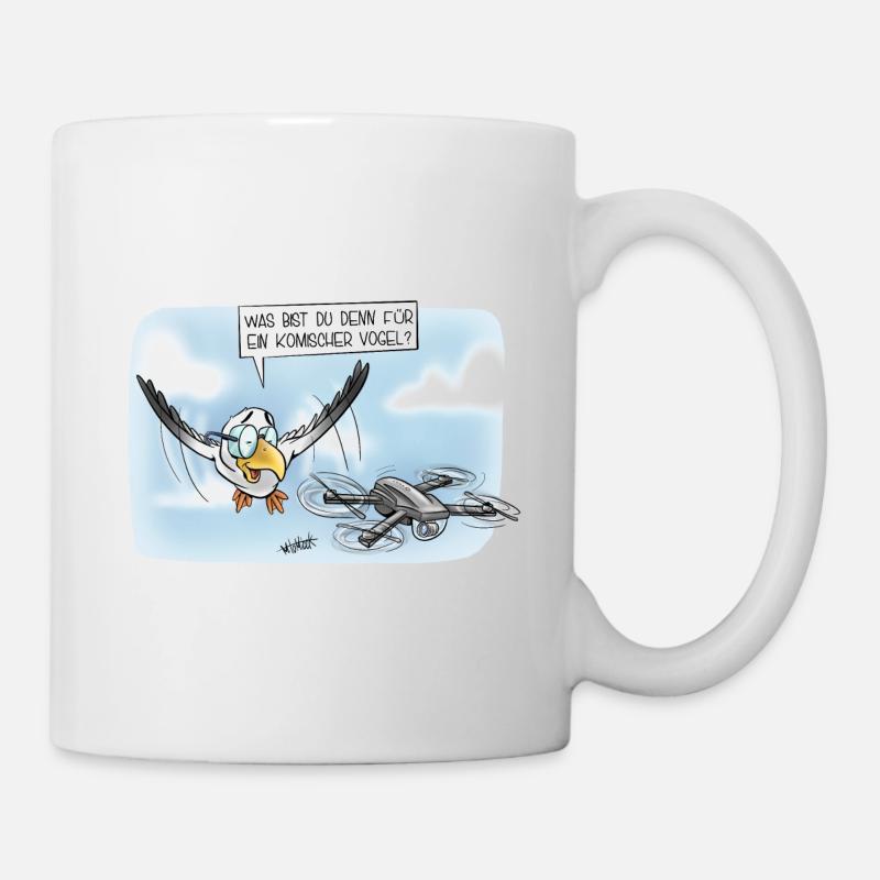 Komischer Vogel - Tasse - Weiß