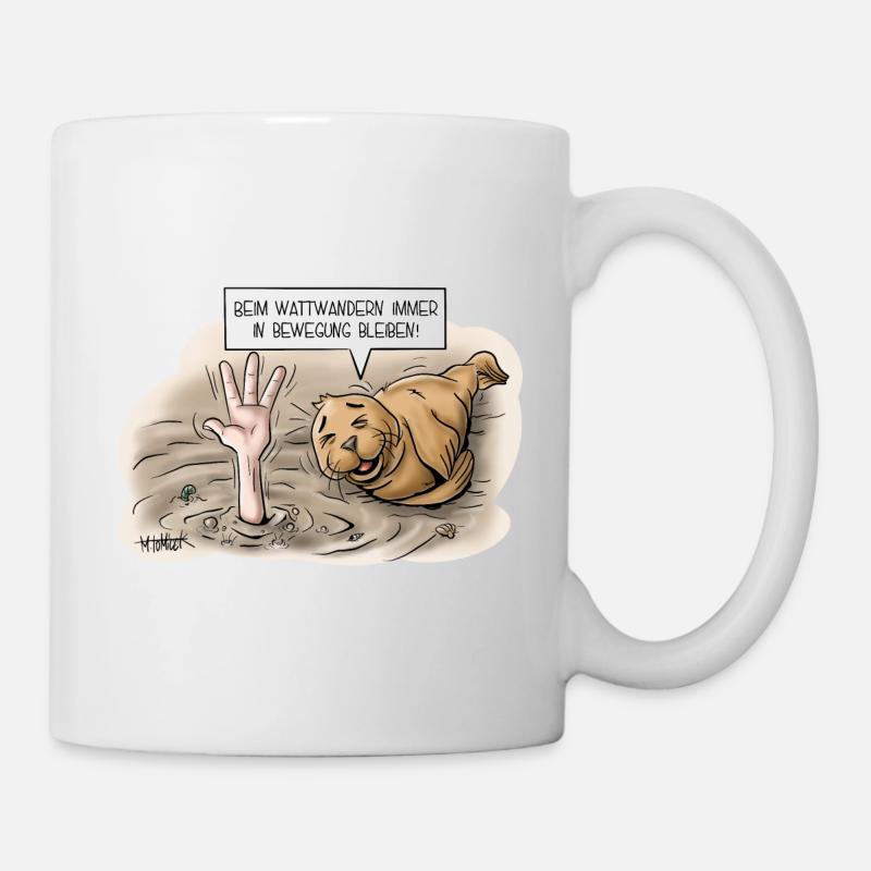 Wattwandern - Tasse - Weiß