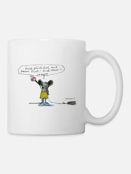 Janosch 'Seid Glücklich Und Freuet Euch!' - Tasse - Weiß