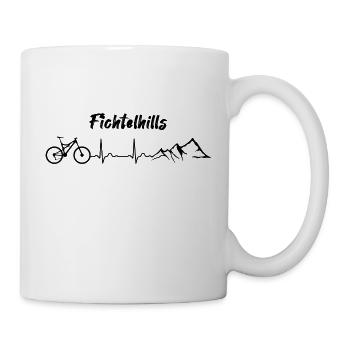 Fichtelhills Heartbeat Mountainlove - Tasse - Weiß - Rechts