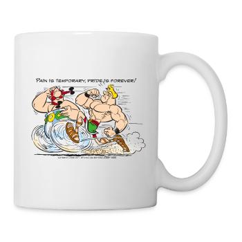 Asterix Pain is temporary - Mug blanc - blanc - Droite
