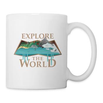 Carte et animaux (Explorer) - Mug blanc - blanc - Droite