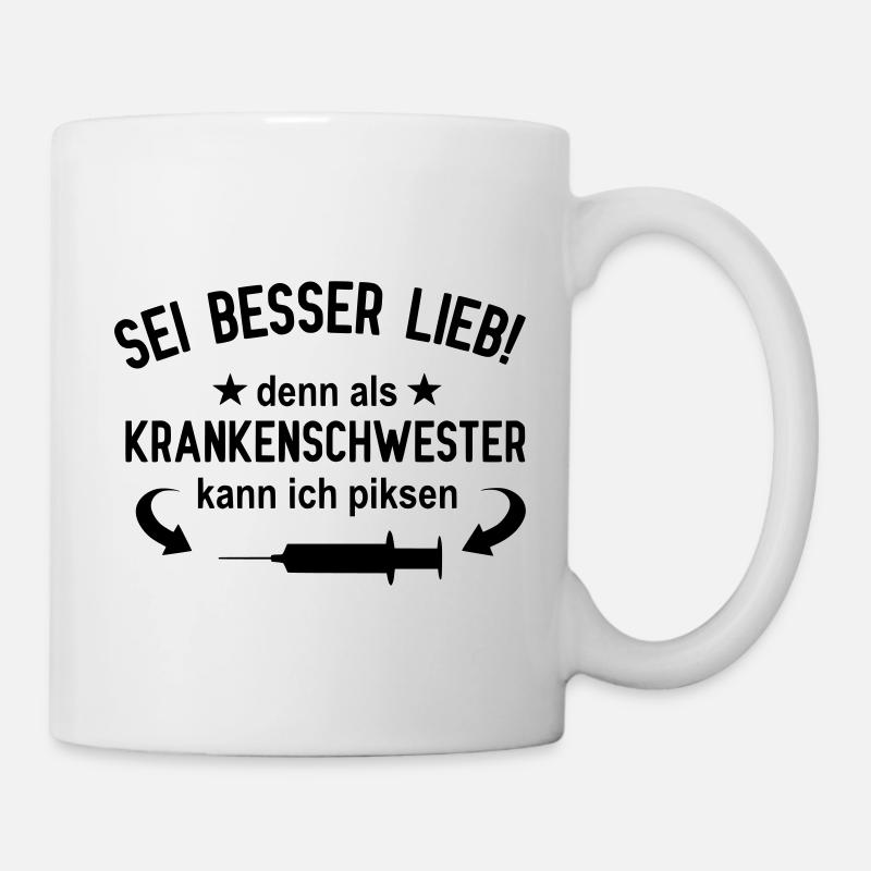 Krankenschwester kann piksen - Tasse - Weiß
