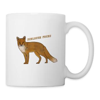 Schlauer Fuchs - Tasse - Weiß - Rechts
