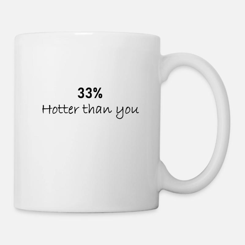 33 pour cent plus chaud - Mug blanc - blanc