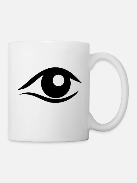 œil - Mug blanc - blanc