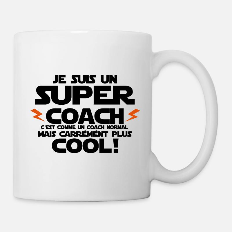 je suis un super coach - Mug blanc - blanc