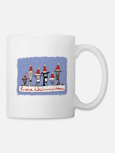 Weihnachten mit Windhunden - Tasse - Weiß