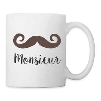 Jeune Marié Monsieur Moustache Pour Couples - Mug blanc - blanc - Droite