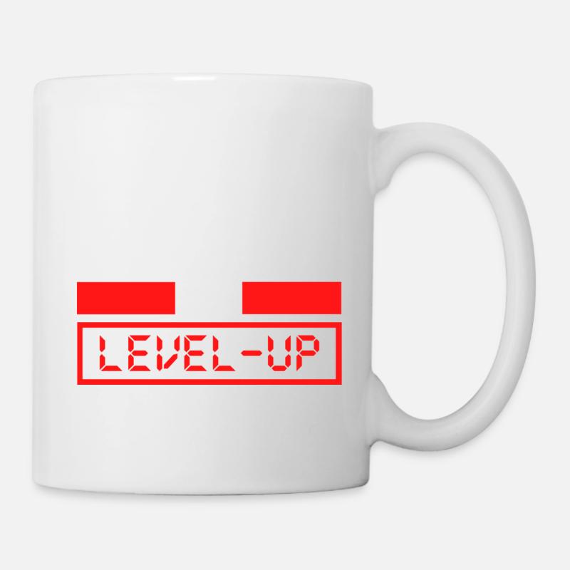 une geek ne vieillit pas elle level up - Mug blanc - blanc