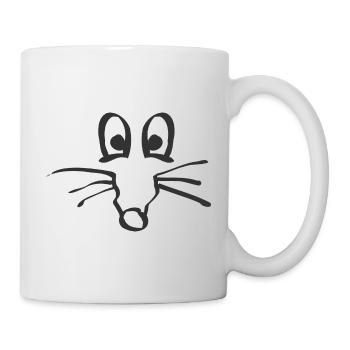 Idée cadeau visage de souris rat - Mug blanc - blanc - Droite