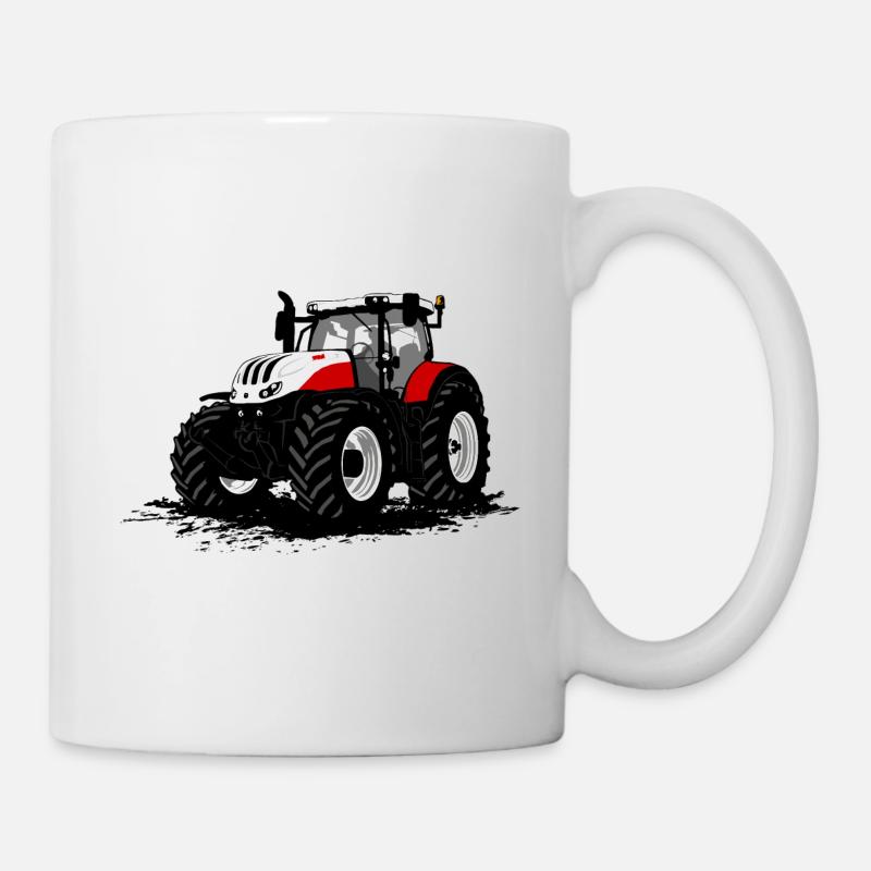 Tractor - tug - farmer - farmer - Mug - white
