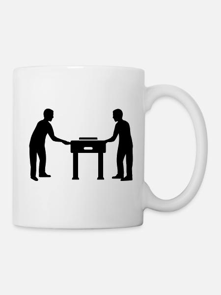 Tischkicker - Tasse - Weiß