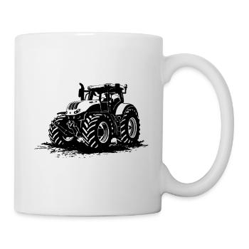 Traktor - Schlepper - Landwirt - Bauer - Tasse - Weiß - Rechts