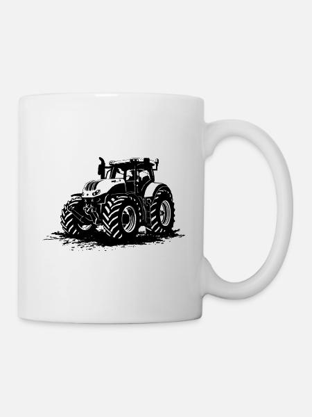 Traktor - Schlepper - Landwirt - Bauer - Tasse - Weiß