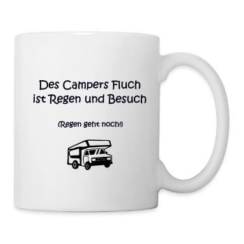Des Campers Fluch ist Regen und Besuch - Tasse - Weiß - Rechts