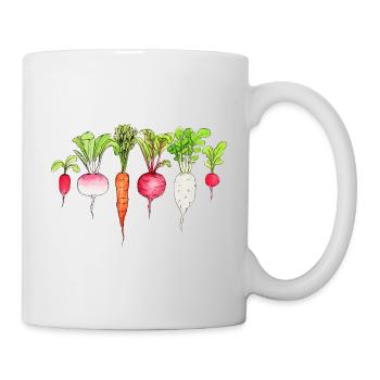 Root vegetables Radishes Carrot beetroot Radish - Mug - white - Right